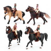 Simulation Equestrian Rider Horse Farm Animal Model Action Figures Decoration Early educational Toys for children Christmas gift