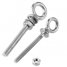 1 Pc Marine grade 316 stainless steel Long lifting eye bolt Eyebolts with Nuts & Washers Set Boats Screws Kit M10*100 M12*120
