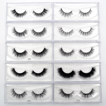 Visofree False eye lashes handmade natural make up False eyelashes sexy 3D Mink Lashes A01