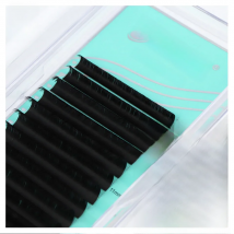 Ellipse Flat Lashes Matte Dark Black Soft Split Tip Ellipse Shaped Cashmere False Eyelash Flat Individual Mink Eyelash Extension