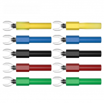 QSS 10PCS 4MM U-Type Terminal Wire Connector with 4mm Banana Jack for Electrical Test Lead