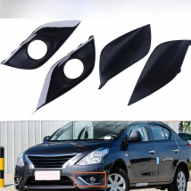 Rhyming Car Front Bumper Fog Lights Bezel Frame Cover For Nissan Versa 2015 2016 2017 2018 With/No Lamp Holes Car Accessories