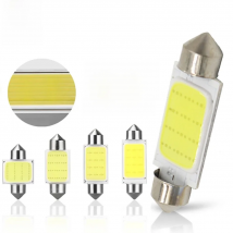 YSY 10pcs Truck LED 24V Auto Dome light Festoon COB 12 Chip 31mm 36mm 39mm 41mm C5W C10W Interior Light Licence Plate Light 24V