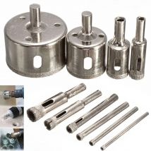 STONEGO 10PCS Hole Opener Set 3-50mm Diamond Glass Diamond Hole Opener Drill Bits Ceramic Marble Hole Opener