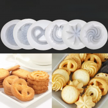 3D Mini Butter Cookies Silicone Mold DIY Souffle Biscuit Model Chocolate Fondant Mould Cake Decorating Tools Baking Accessories