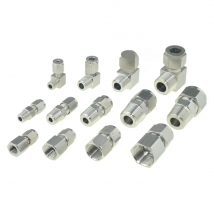 SS 304 Ferrule Compression Pipe Fitting Connector 1/8 1/4 3/8 1/2 NPT PT Thread 6 8 10 12mm 1/4 1/2 Tube Stainless Steel Adapter