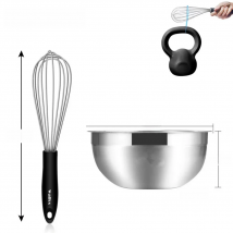 WALFOS stainless steel wire egg beater manual egg beater egg cream butter egg beater kitchen baking tools