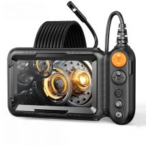 5" IPS Big Screen Industrial Endoscope 8mm 1080P HD Dual Lens Endoscope IP67 Waterproof Semi-Rigid Cable pipe inspection camera