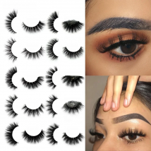 LEHUAMAO Makeup Eyelashes 3D Mink Lashes Thick HandMade Fluffy Lashes Cruelty Free Volume Wispy Soft Lash Reusable False Eyelash