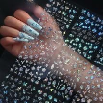 20Pcs 3D Shell Starfish Jellyfish Nail Stickers Summer Beach Mermaid Adhesive Decals Nail Art Decorations Ocean Manicure Sticker