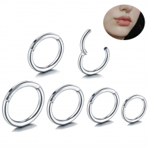 10Pcs 316L Stainless Steel Nose Ring Clip Hoop for Women Men Lip Ring Ear Cartilage Piercing Body Jewelry Nose Segment Ring Hoop