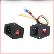 3D printer parts accessories Rocker switch power connector plug power socket switch Voltage current 15 a 220 v / 110 v