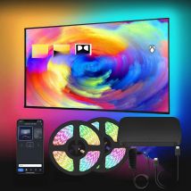 Smart Ambient TV Led Backlight And HDMI 2.1/2.0 Sync Box Led Strip Lights Kit Tuya Wifi Alexa Voice Google Assistant Control