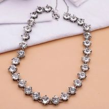Choker Crystal Necklace Short Fashion Party Wedding Jewelry Glass Stone Accessories
