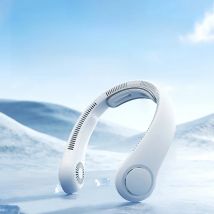 JISULIFE Portable Neck Fan Upgraded, 5000mAh Battery, Necksupport, 5 Speeds Gears Adjustment, Outdoor Wearable Hands-Free Fan