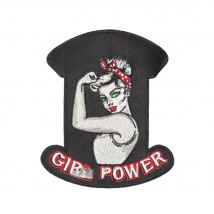 Live Free Girl Power Embroidery Iron on Patches for Clothing DIY Motorcycle Biker Vest Applique Customized Lady Rider Accessory