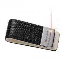 QOONG Money Clip Cash Clamp Holder Portable Leather Slim Money Clip Wallet Purse for Pocket Metal Money Holder Bill Clip ML1-046