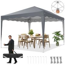 Gazebo 3x3m impermeabile con protezione UV ondulata 50+ Gazebo pop-up pieghevole Tenda da festa regolabile in altezza per campeggio in giardino sulla spiaggia