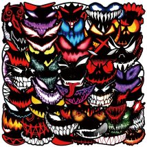 10/30/50PCS Cartoon Scary Face Demon Meme Graffiti Sticker DIY Decoration PVC Waterproof Skateboard Notebook Graffiti Toy
