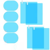 1/4/8/12 Pcs Car Rear View Mirror Rainproof Film Anti-Fog Clear Protective Sticker Anti-Scratch Waterproof Mirror Window Film
