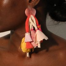 Bohemian Earrings Long Tassels&Flower Exaggerated Earrings Handmade For Women Wedding Party Jewelry