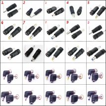 DC Connector 5.5 x 2.1/2.5mm Female to 3.0×1.1、4.0×1.35、4.0×1.7、5.5×2.1、5.5×2.5mm Male Plug Converter Laptop Power Adapter