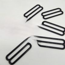 Bra adjustable buckles black 8 Bra underwear Metal&plastic buckle Brassiere clasp nylon coated metal 30mm Luo Qiu 10 pcs/lot