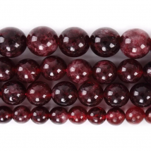 Natural Dark Red Garnet Quartz Round Loose Beads For Jewelry Making DIY Bracelets Necklace 15'' 4/6/8/10mm