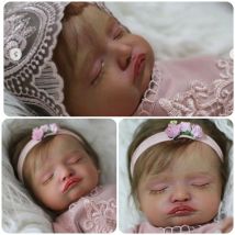 45cm Reborn Doll Kits Rosalie Bebe Reborn With Cloth Body Painted and Unpainted Parts DIY Blank Accessories De Boneca Acessórios