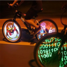 Customized OEM Programmable Bicycle LED Attractive Outdoor Bike Spoke Wheel Lights Rechargeable Bcycle Wheel Lights