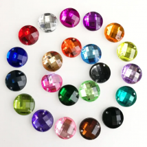 High quality Acryl round shape sew on rhinestones with two holes,diy/clothing accessories, 6mm 8mm 10mm 12mm 15mm