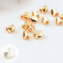 (2961)20PCS 4.5x5MM Hole 1.5MM 24K Gold Color Brass Irregular Shape Spacer Bracelet Beads High Quality Diy Jewelry Accessories