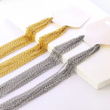 LUXUKISSKIDS Stainless Steel Chains Necklace Woman 10pcs/lot Bulk Wholesale DIY Rolo 2mm Chain No Fade Choker For Jewelry Making