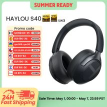 Cuffie Wireless HAYLOU S40 ANC con Cancellazione del Rumore 50dB, Audio Spaziale 3D Hi-Res, Auricolari con LDAC Bluetooth 6.0, Cuffie Over-Ear