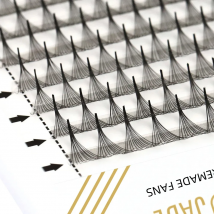RUJADE Pointy Bottom Russian Volume Groups Already Made Eyelash Extensions Slim Narrow Base Premade Volume Fans Lashes Extension