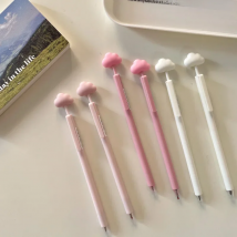 SKYSONIC New Arrival 0.5mm Pinkk/White Clouds Press Gel Pen Super Nice Black Signature Water Pen Korean Ins Writing Supplies