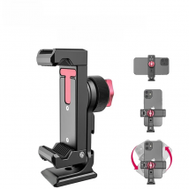 Ulanzi ST-27 Metal Phone Holder Clamp With Cold Shoe Arca 360°Rotatable tripod Mount Clip for TikTok Vlog Photography