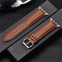 Calfskin Genuine Leather Watchband 38mm 40mm 41mm for iwatch 8 7 6 5 4 3 SE Replace Wrist Strap 42mm 44mm 45mm for Apple Watch