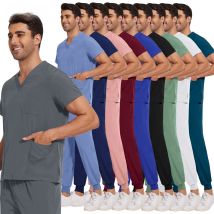 New Lightweight Anti-wrinkle Surgical Uniform Woman Men Medical Nurse Scrub Set Soft Breathable Jogger Nursing Clinical Workwear