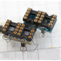 Gold-plated DIP8 Mono to Dual Op Amp Adapter Converter OP amplifier IC socket  OPA128 OPA627 AD847 AD797