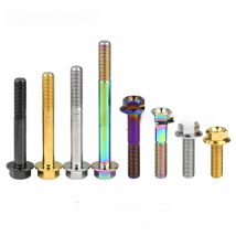 Catdogbear M10 X 20 25 30 35 40 45 50 55 60 65 70 75 80 90 100mm Pitch1.25mm Titanium Ti Hex Head Flange Bolt