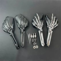 Skull Skeleton Motorcycle Rearview Side Rear View Mirrors For Honda Kawasaki Suzuki Yamaha Harley Cruiser Softail Sportster