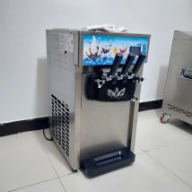 Commercial Desktop Soft Ice Cream Machine Small Three Color 2000W High Power