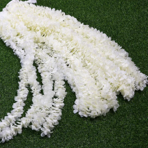 1M/2M With Artificial Orchid Flowers Rattan String Vine Green Leaves For Home Wedding Garden Decoration Hanging Garland Wall