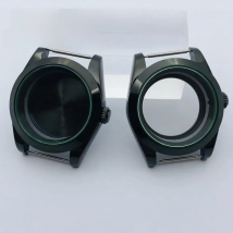 Miuksi 36mm/40mm black PVD case sapphire glass fit NH35 NH36 ETA2824 2836 Miyota8215 821A Mingzhu DG2813 3804 PT5000 movement
