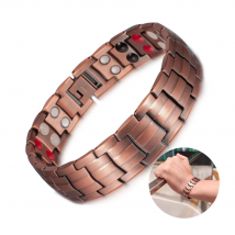 Pure Copper Energy Bracelet Men Germanium Therapeutic Magnetic Bracelet Copper Vintage Chain Link Bracelets for Men Arthritis