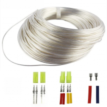 VULPO LARGE CAPACITY High Temperature Resistance Silver Plated Copper Wire (1m) & Plug For All Gearbox