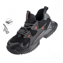 Men's Work Safety Shoes Steel Toe Construction Boots Sneakers Breathable Lightweight Indestructible Industry Shoes Male Footwear