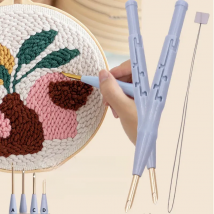 Embroidery Kit Punch Needle Stitching Tool Magic Embroidery Needle Pen Weaving Tool Knitting Sewing Tools for DIY Carpet Hook