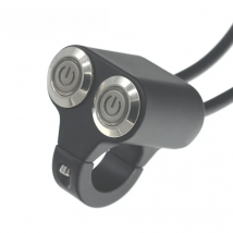 LED 22mm Motorcycle Switches Handlebar Mount Button Switch Headlight Hazard Brake Fog Light ON OFF Aluminum Alloy Manual Return